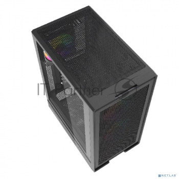 Корпус Powercase Mistral A4B, Tempered Glass, 4x 120mm FRGB Fans, чёрный, ATX (CMAB-L4)