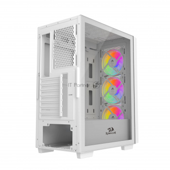 Корпус компьютерный Redragon Paktis3 ITX/Micro-ATX/ATX,3кул12см,белый