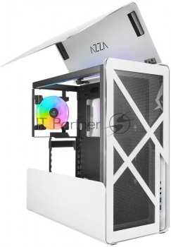 Компьютерный корпус Azza Cast белый без БП ATX 3x120mm 2x140mm 2xUSB3.0 audio bott PSU
