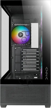 Корпус Azza TIARA черный без БП ATX 4x120mm 2xUSB3.0 1xUSB3.1 audio bott PSU
