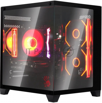 Компьютерный корпус Bloody BD-CC105 черный без БП mATX 5x120mm 1xUSB2.0 1xUSB3.0 audio bott PSU