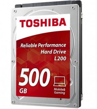 Накопитель TOSHIBA L200 HDWJ105UZSVA, 500Гб, HDD, SATA II, 2.5"