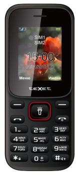 Мобильный телефон TeXet TM-128 Черный/красный