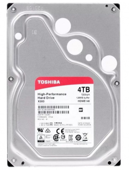 Накопитель TOSHIBA X300 HDWE140UZSVA, 4ТБ, HDD, SATA III, 3.5"