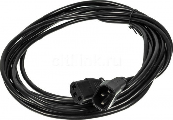 Кабель Buro BURO AN23-1008-5, IEC C13 - IEC C14, 5м, черный