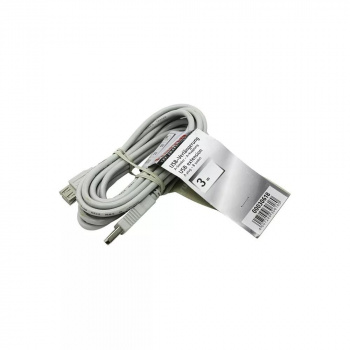 Кабель Hama HAMA H-30618, USB A(m) - USB A(f), 3м, серый (0003