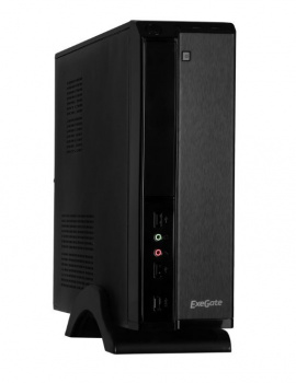 Корпус для ПК EXEGATE (268692) Desktop MI-207 (miniITX/mATX, без БП, 2*USB, аудио, черный)