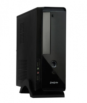 Корпус для ПК EXEGATE (268702) Desktop MI-209 (miniITX/mATX, без БП, 2*USB, аудио, черный)