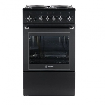 Плита Отдельностоящая De Luxe 5004.16э-025 черный матовый