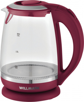Чайник электрический WILLMARK WEK-2005G Бордовый