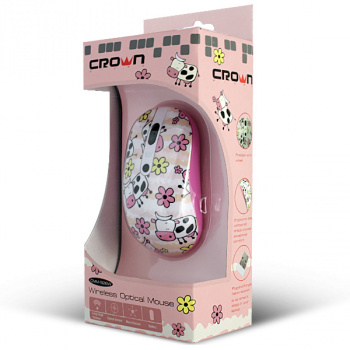 Мышь беспроводная Crown CMM-926 W Cow