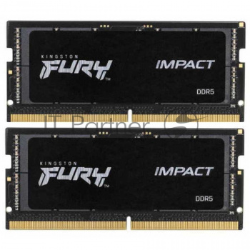 Оперативная память Kingston 32GB SO-DIMM DDR5, 4800МГц, CL38 SODIMM (Kit of 2) FURY Impact