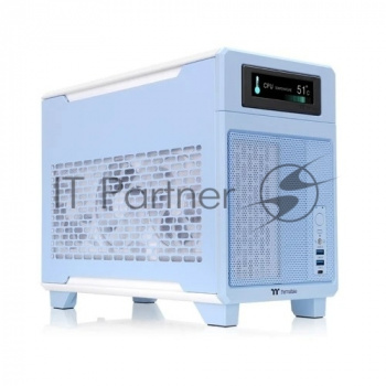 Корпус Thermaltake TR100, без БП, SFF, голубой, 0, 8x140mm 2x200mm