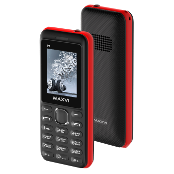 Мобильный телефон Maxvi P1 Черный/красный