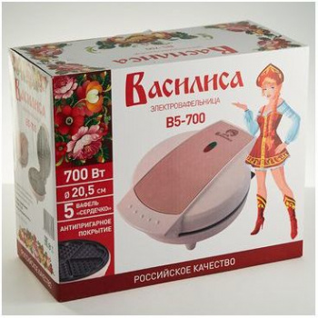Бутербродница-Вафельница Василиса В5-700