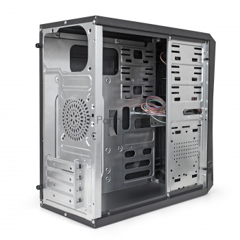 Компьютерный корпус Exegate EX284019RUS Minitower BA-201 Black, mATX, <AA450, 80mm>, 2*USB, Audio