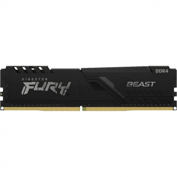 Оперативная память Kingston Fury Beast, DDR4, 8GB (1x8GB), 3600MHz, CL17, DIMM, с радиатором, черны