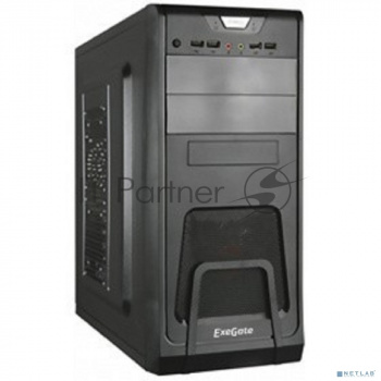 Компьютерный корпус Miditower Exegate CP-603 Black, ATX, <CP400W, 80mm>, 2*USB+2*USB3.0, Audio
