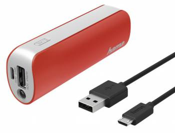 Внешний аккумулятор Hama H-173226 Li-Ion 2600mAh Красный