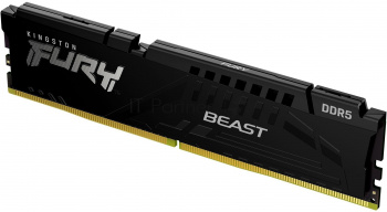 Оперативная память Kingston Fury Beast, DDR5, 32GB (1x32GB), 5200MHz, CL40, DIMM, радиатор, чёрный