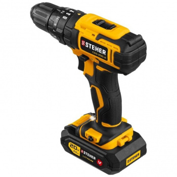 Дрель-шуруповерт STEHER CDS-200-2, в кейсе, ударная