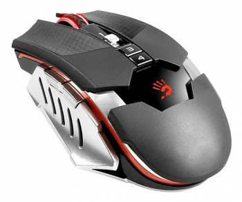Мышь беспроводная A4Tech Bloody RT5 Warrior (4000dp) Серый/черный