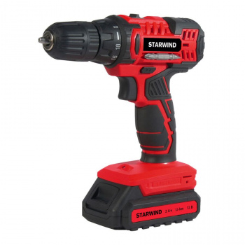 Дрель-шуруповерт Starwind DS-13-18B-2 (кейс в комплекте) (KWCD1918)