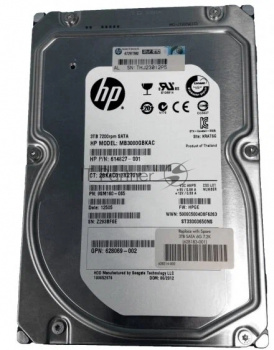 Жесткий диск HP 628183-001/801886-B21  3Tb 3.5""  non-hot-plug SATA 7200rpm 6Gb/sec Midiine