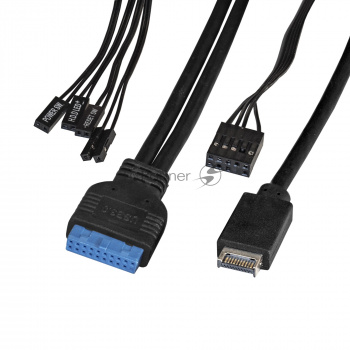 Компьютерный корпус Miditower ExeGate XP-332UC (ATX, без БП, 2*USB3.0+1*TypeC, аудио, черный)