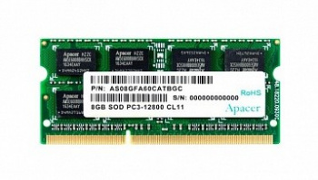 Оперативная память APACER SO-DIMM 8 Гб DDR3 1600 МГц (DS.08G2K.KAM) PC-12800