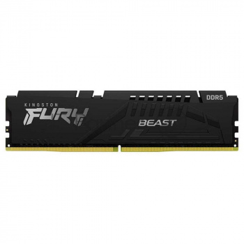 Оперативная память Kingston Fury Beast, DDR5, 8GB (1x8GB), 5600MHz, CL36, DIMM, с радиатором, черный