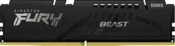 Оперативная память Kingston Fury Beast, DDR5, 8GB (1x8GB), 6000MHz, CL30, DIMM, с радиатором, черный