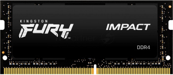 Оперативная память Kingston Fury Impact, DDR4, 16GB (1x16GB), 2933MHz, CL17, с радиатором, SO-DIMM