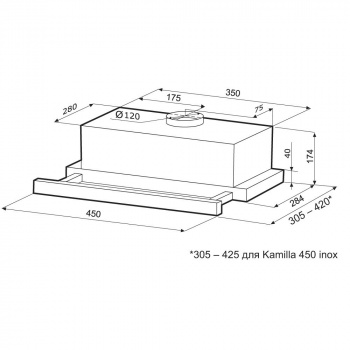 Вытяжка Krona Kamilla 450 белый