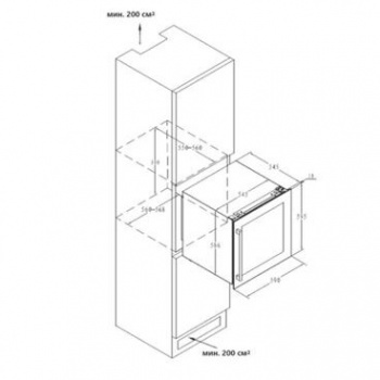 Встраиваемый винный шкаф MAUNFELD MBWC-92D36