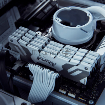 Оперативная память Kingston Fury Renegade, DDR5, 32GB (1x32GB), 6400MHz, CL32, DIMM, радиатор, белый