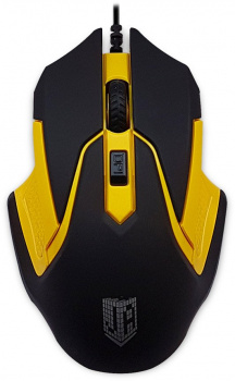 Мышь проводная  Jet.A Comfort OM-U57 Черный/ Желтый