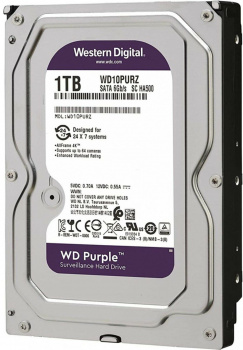 Накопитель WD  HDD 3.5" SATA: 1000 Гб WD Purple WD10PURZ