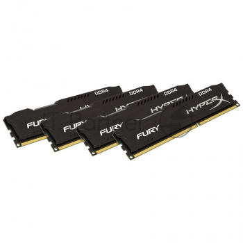 Оперативная память Kingston HyperX Fury, DDR4, 16GB (4x4GB), 3200MHz, CL16, DIMM, с радиатором
