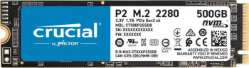 Накопитель CRUCIAL P2 CT500P2SSD8 500ГБ, M.2 2280, PCI-E x4, NVMe