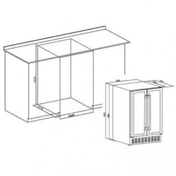 Встраиваемый винный шкаф MAUNFELD MBWC-112S40