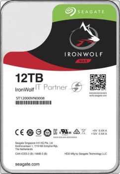 Жесткий диск Seagate Ironwolf ST12000VN0008, 12TB SATA 6.0Gb/s, 7200 rpm, 256mb buffer, 3.5",для NAS