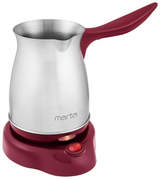 Кофеварка электротурка Marta MT-2141 бордовый гранат