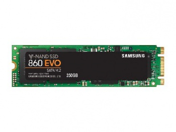 Накопитель SAMSUNG 860 EVO 250Gb, M.2 2280, SATA-III, MLC, Черный MZ-N6E250BW