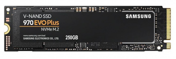 Накопитель SAMSUNG 970 EVO Plus 250Gb, M.2 2280, PCI-E. 3D TLC, Черный MZ-V7S250BW
