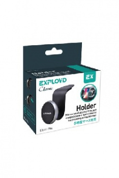 Держатель для моб. устройств EXPLOYD EX-H-754 4" - 6" чёрный серебро Classic