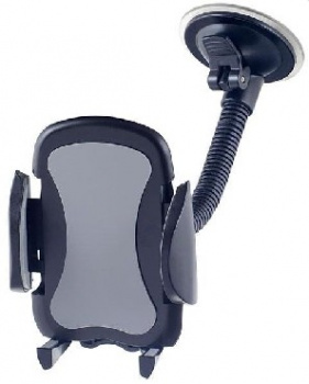 Держатель для моб. устройств PERFEO 517 для смартфона до 6.5"/на стекло/гибкая штанга черный+серый