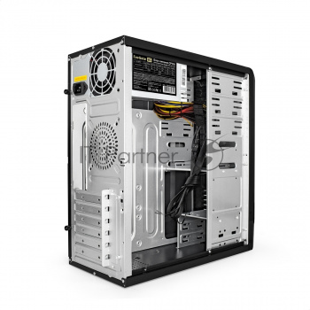 Корпус Miditower ExeGate CP-601-UNS350 (ATX, БП UNS350 с вент. 12см, 2*USB, аудио, черный)