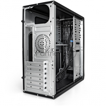 Корпус Miditower ExeGate CP-603-UNS400 (ATX, БП UNS400 с вент. 12см, 2*USB, аудио, черный)