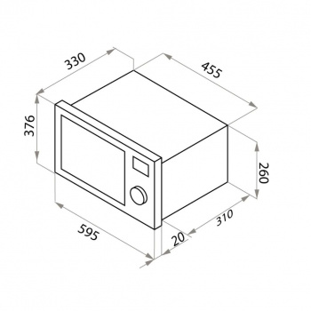 Печь свч встраиваемая Maunfeld JBMO.20.5ERWAS